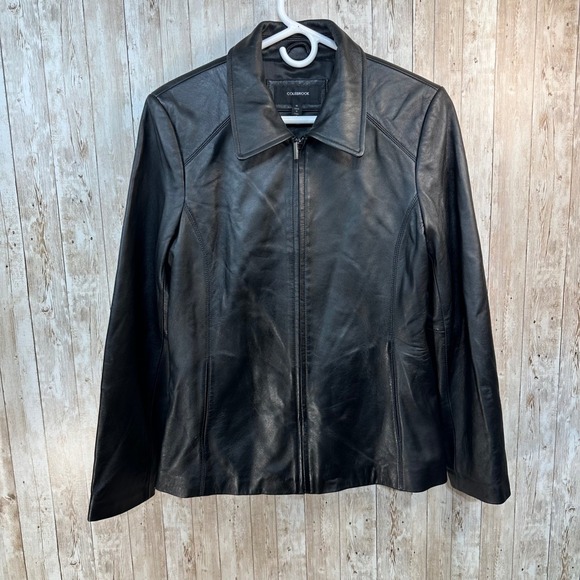 Colebrook Jackets & Blazers - Colebrook Essentials‎ Vintage Women's Black Leather classic Jacket Size Medium
